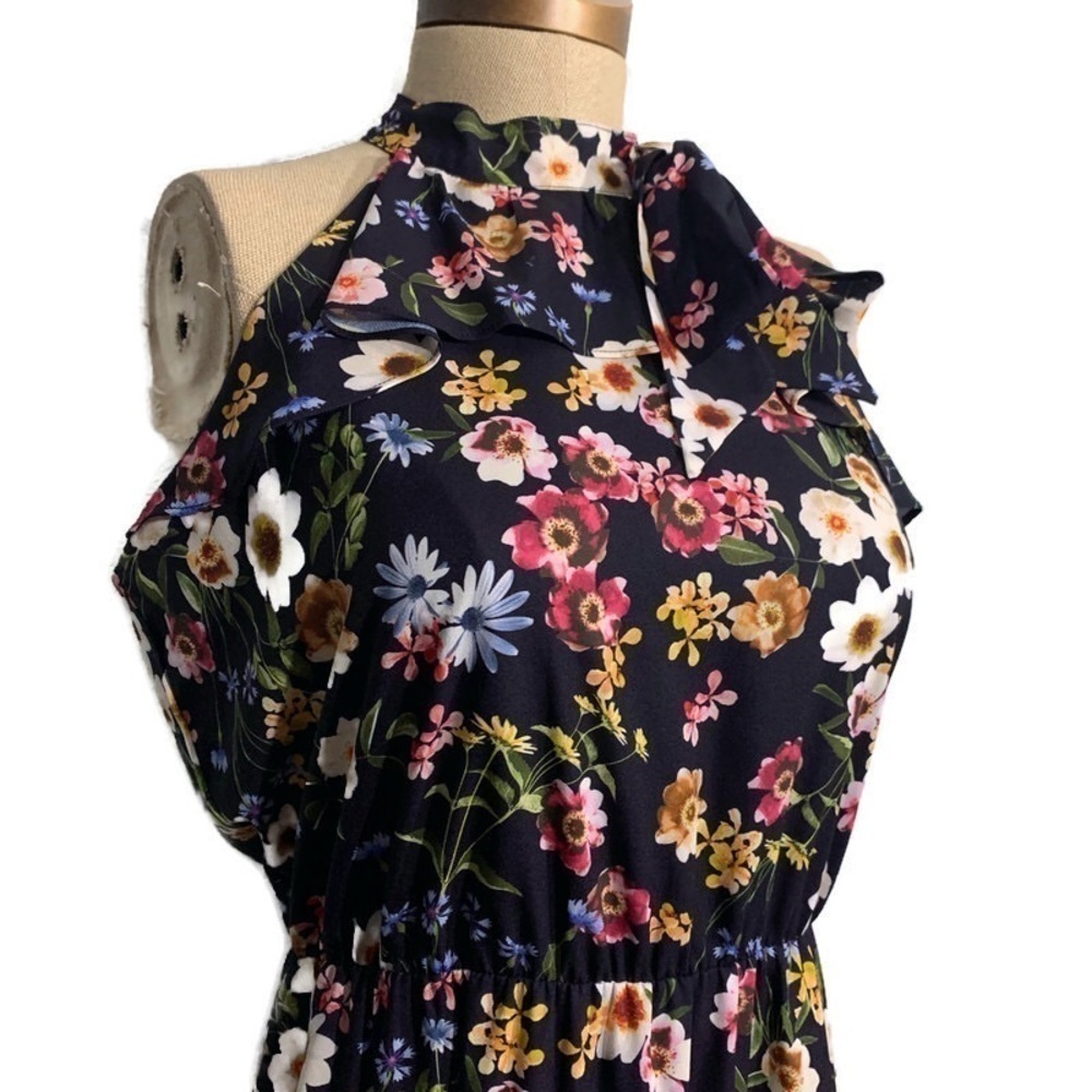 Parker High Neck Asymmetrical Maxi Dress - Picture 3 of 6